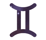 The sign of Gemini has two straight lines with one curved line each on the top and bottom.