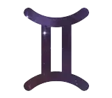 The sign of Gemini has two straight lines with one curved line each on the top and bottom.
