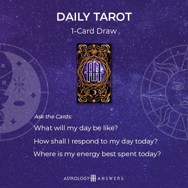 A Daily tarot draw tarot spread from astrology answers.