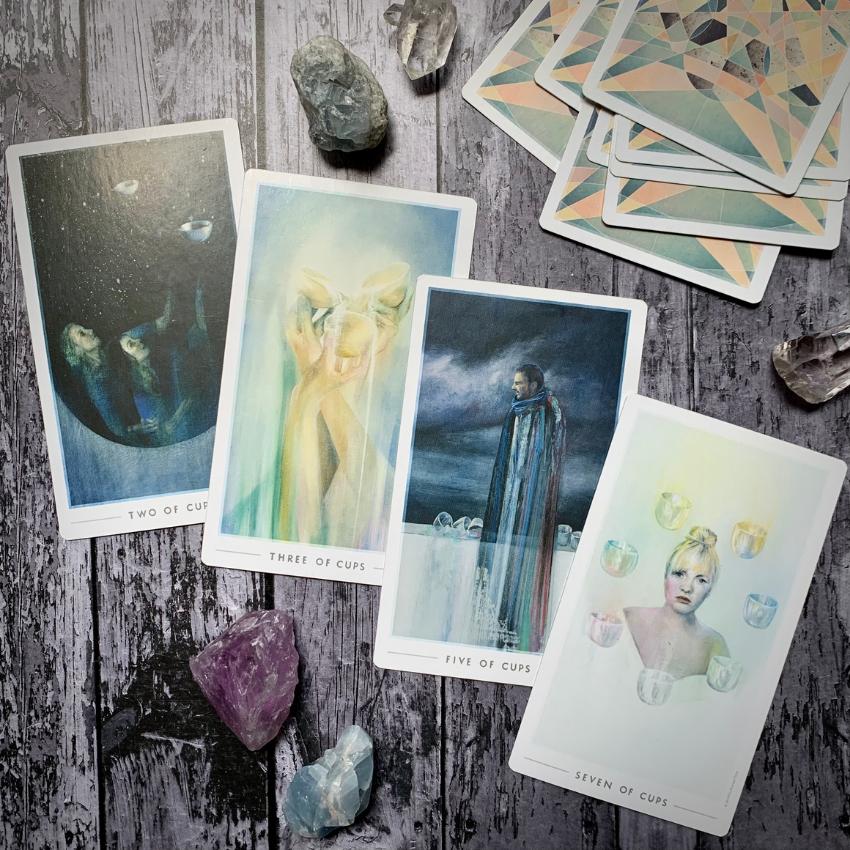 tarot cards on a table