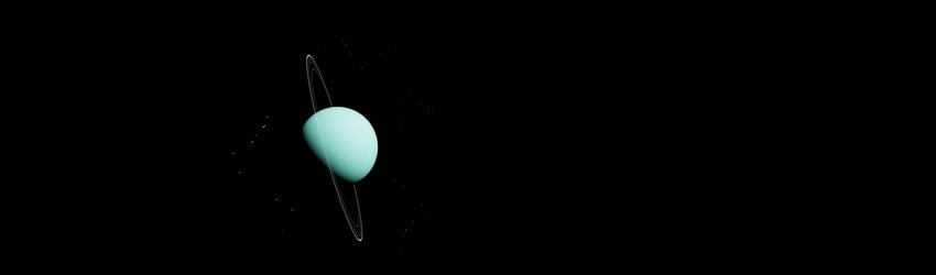 The planet Uranus in dark space.